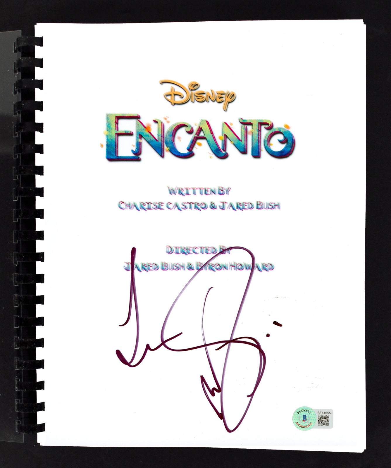 Wilmer Valderrama Encanto Authentic Signed Movie Script Autographed BAS #BF14655