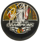 Bryan Bickell Signed Blackhawks 2013 Stanley Cup Champs Logo Hockey Puck