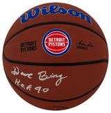 Dave Bing Signed Detroit Pistons Logo Wilson Alliance NBA Basketball w/HOF 1990
