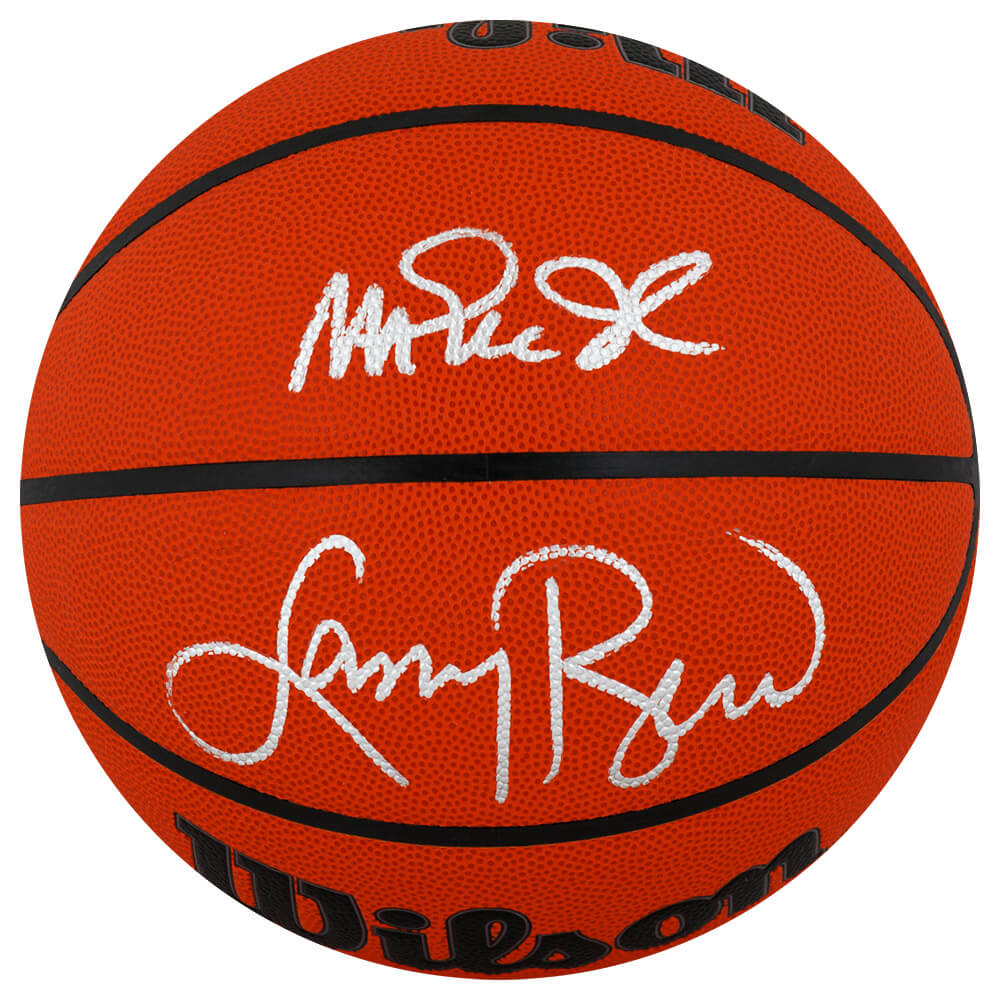 Larry Bird & Magic Johnson Signed Wilson Indoor/Outdoor NBA Basketball