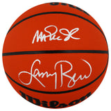 Larry Bird & Magic Johnson Signed Wilson Indoor/Outdoor NBA Basketball