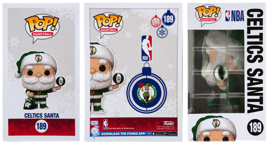 Larry Bird Signed Boston Celtics SANTA Funko Pop #189
