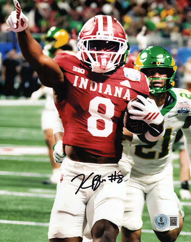 Kaelon Black Signed Indiana Hoosiers Championship Game Touchdown 8x10 Photo - (Beckett)
