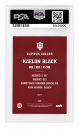 Kaelon Black Signed Indiana Hoosiers 2025 Onit Hoosiers Campus Football Card #CC-7 - (PSA Encapsulated)
