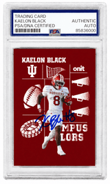 Kaelon Black Signed Indiana Hoosiers 2025 Onit Hoosiers Campus Football Card #CC-7 - (PSA Encapsulated)