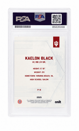 Kaelon Black Signed Indiana Hoosiers 2025 Onit Football Card #P8 - (PSA Encapsulated)