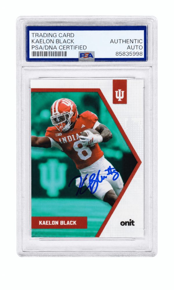 Kaelon Black Signed Indiana Hoosiers 2025 Onit Football Card #P8 - (PSA Encapsulated)