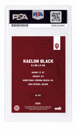 Kaelon Black Signed Indiana Hoosiers 2025 Onit Football Card #B34 - (PSA Encapsulated)