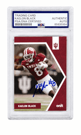 Kaelon Black Signed Indiana Hoosiers 2025 Onit Football Card #B34 - (PSA Encapsulated)