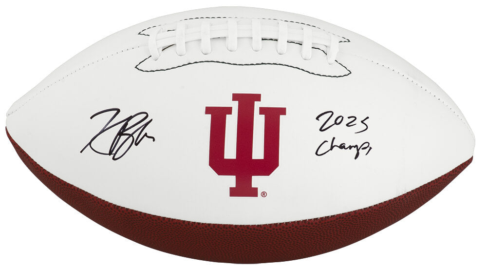 Kaelon Black Signed Indiana Hoosiers Logo Brands White Logo Football w/2025 Champs