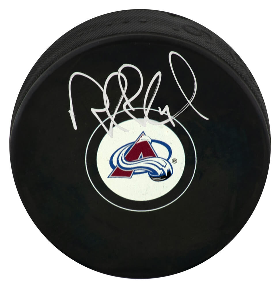Rob Blake Signed Colorado Avalanche Logo Hockey Puck