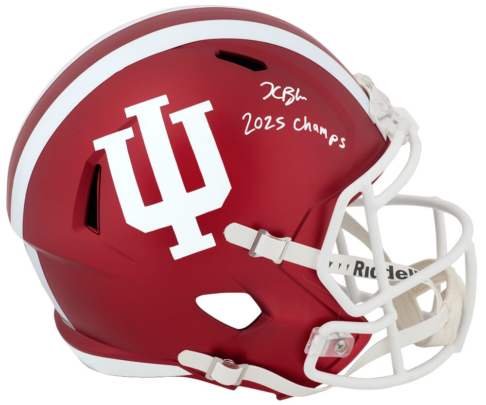 Kaelon Black Signed Indiana Hoosiers Riddell Full Size Speed Replica Helmet w/2025 Champs