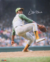Vida Blue Signed Oakland A's Pitching Action 16x20 Photo