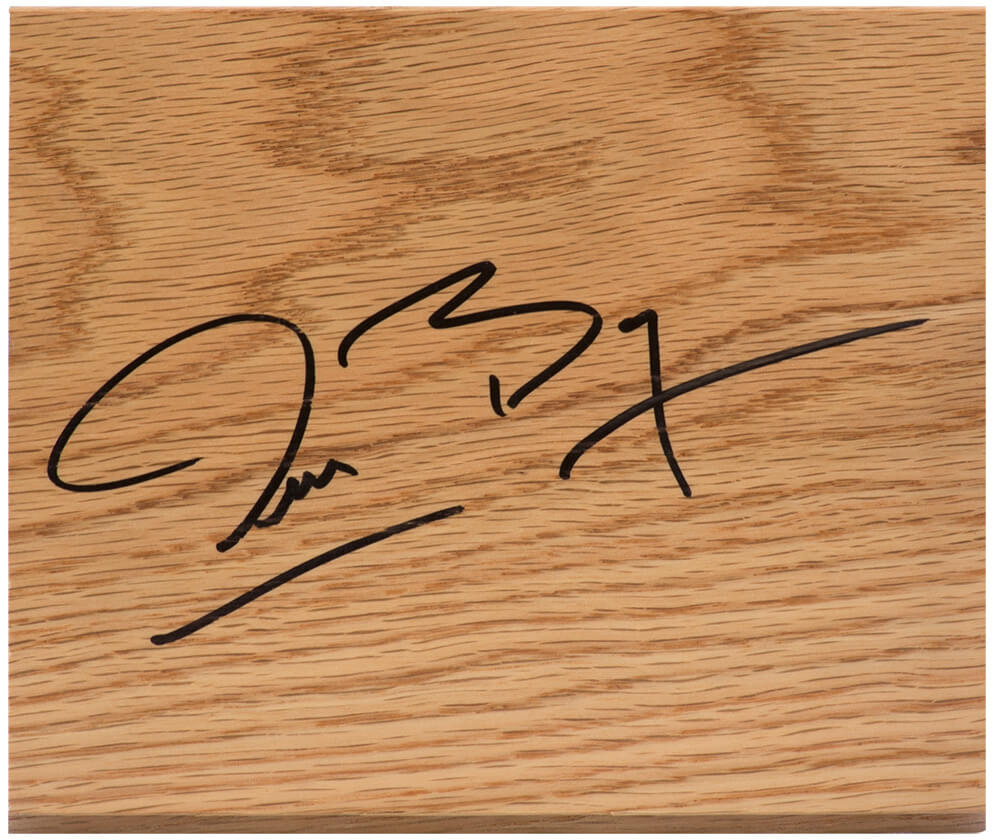 Muggsy Bogues Signed 56 Floor Piece