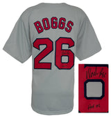 Wade Boggs Signed Grey Custom Baseball Jersey w/HOF'05