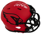 Anquan Boldin Signed Arizona Cardinals RAVE Riddell Speed Mini Helmet