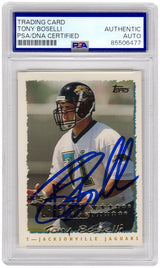Tony Boselli Signed Jaguars 1995 Topps Rookie Football Trading Card #222 - (PSA Encapsulated)