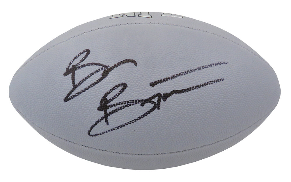 Brian Bosworth Signed Wilson MVP Silver Full Size Football