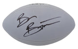 Brian Bosworth Signed Wilson MVP Silver Full Size Football