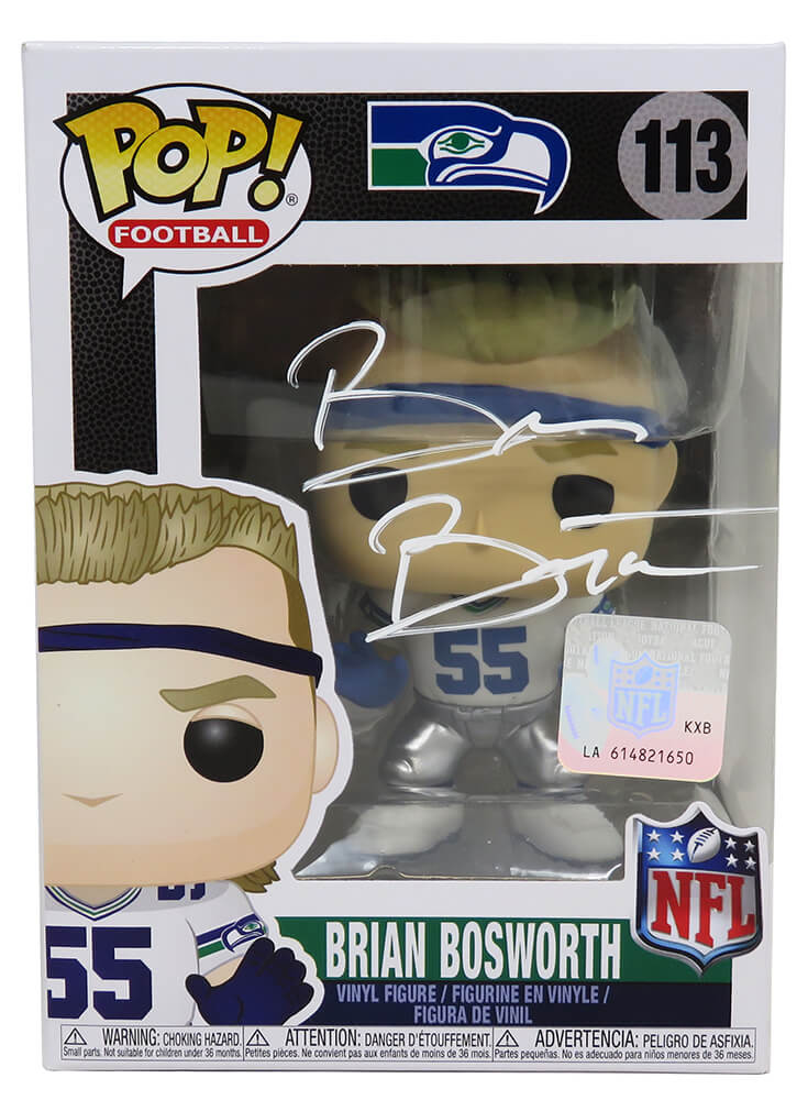 Brian Bosworth Signed Seattle Seahawks Funko Pop Doll #113