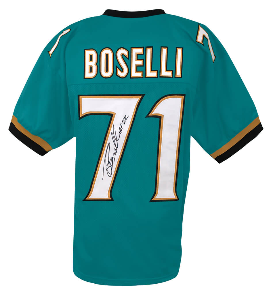 Tony Boselli Signed Teal Custom Football Jersey w/HOF'22