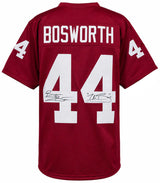 Brian Bosworth Signed Red Custom College Football Jersey w/The Boz