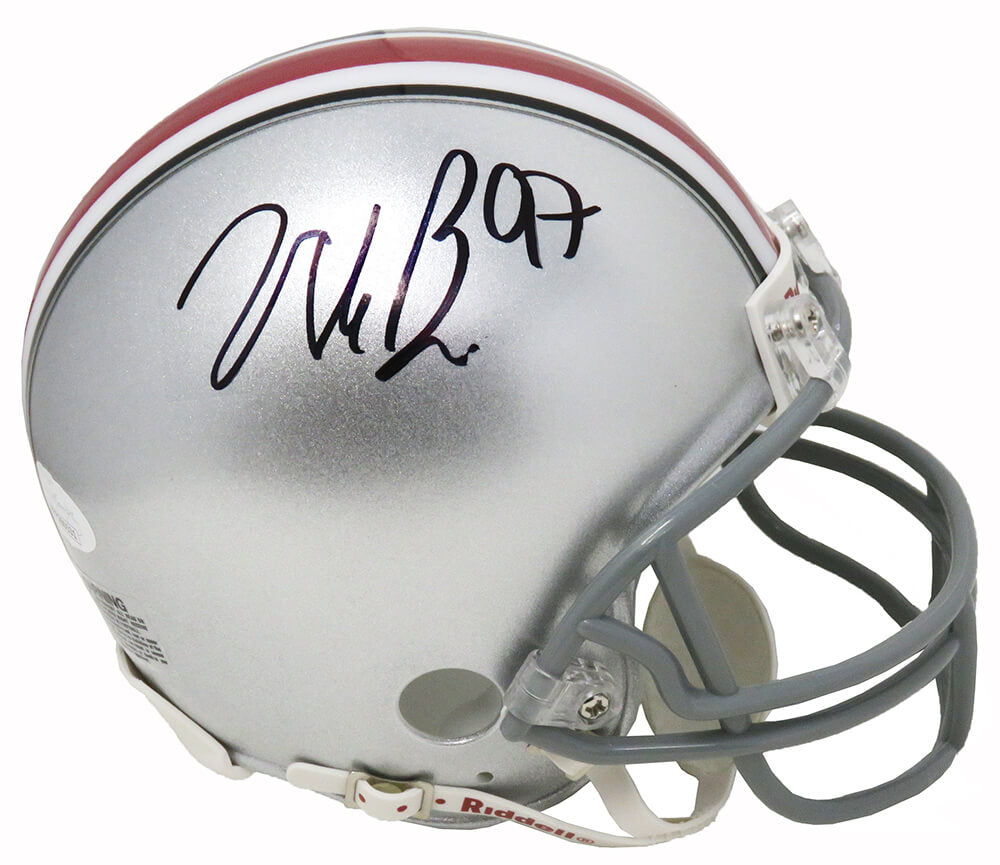 Nick Bosa Signed Ohio State Buckeyes Riddell Mini Helmet (JSA)