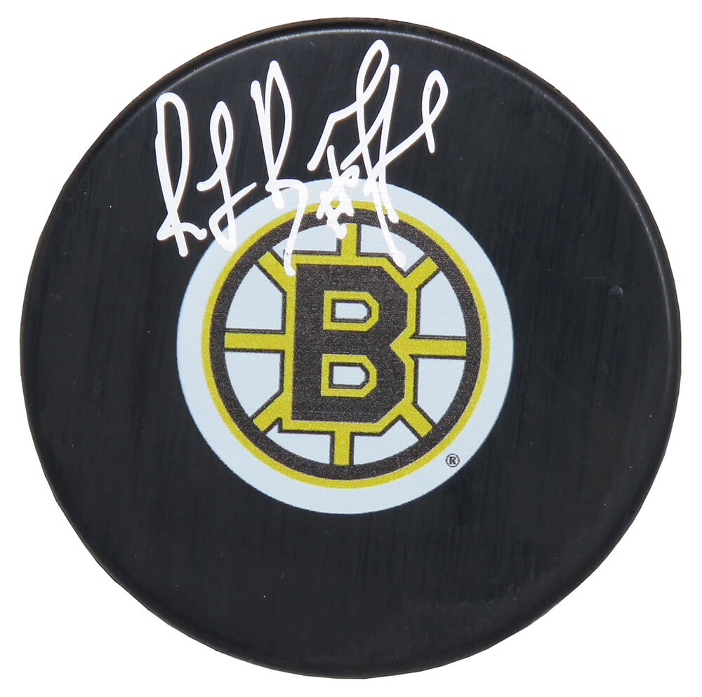 Ray Bourque Signed Bruins Logo Hockey Puck