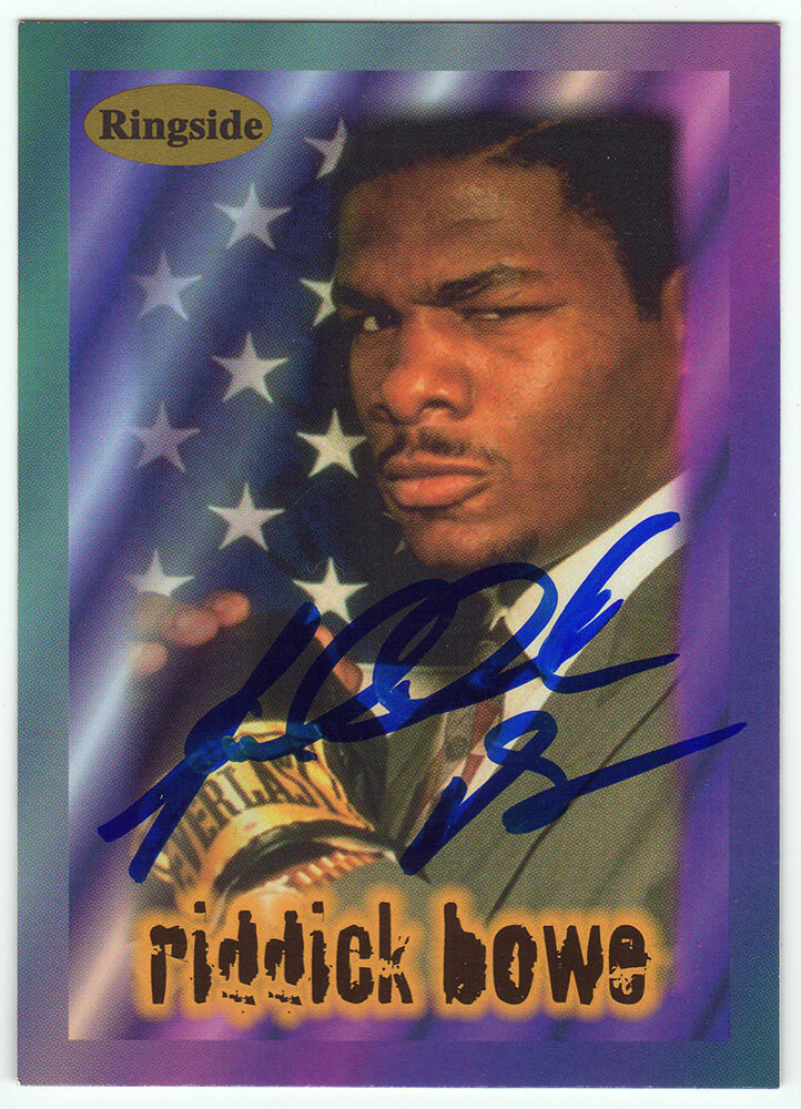 Riddick Bowe Signed 1996 Ringside Boxing Trading Card #2