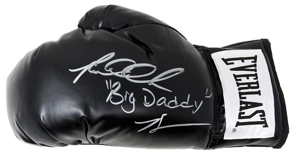 Riddick Bowe Signed Everlast Black Boxing Glove w/Big Daddy