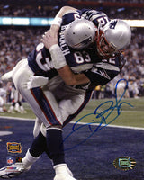 Deion Branch Signed Patriots Super Bowl 38 Celebration With Tom Brady 8x10 Photo