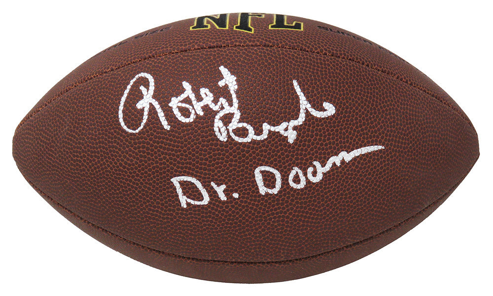 Robert Brazile Signed Wilson Super Grip Full Size NFL Football w/Dr. Doom