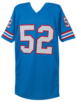 Robert Brazile Signed Blue Throwback Custom Football Jersey w/HOF'18