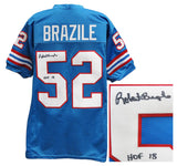 Robert Brazile Signed Blue Throwback Custom Football Jersey w/HOF'18