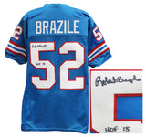 Robert Brazile Signed Blue Throwback Custom Football Jersey w/HOF'18