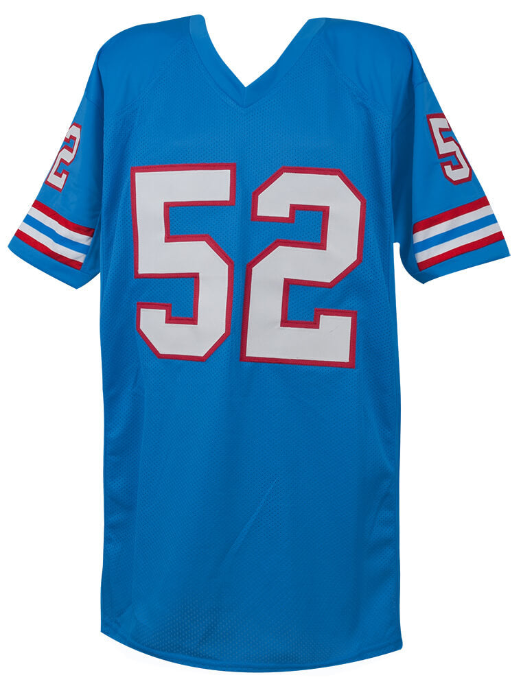 Robert Brazile Signed Blue Throwback Custom Football Jersey w/Dr. Doom