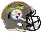 Terry Bradshaw Signed Pittsburgh Steelers Chrome Riddell Speed Mini Helmet (Beckett)