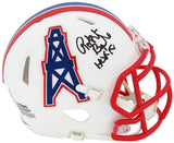 Robert Brazile Signed Houston Oilers Throwback Riddell Speed Mini Helmet w/HOF'18