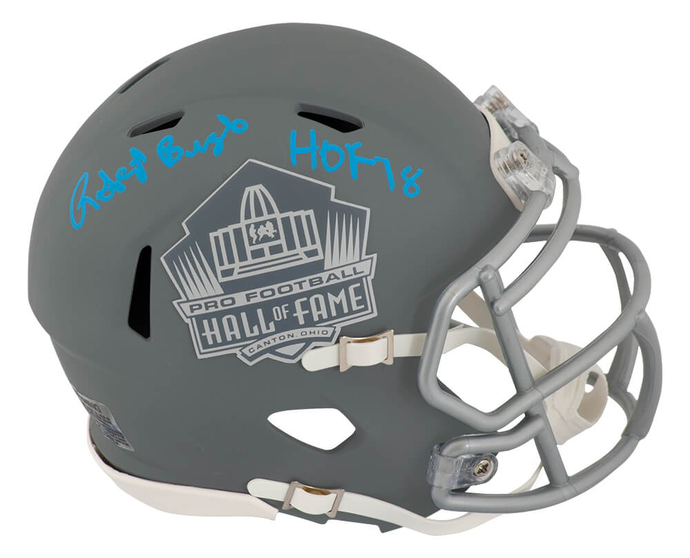 Robert Brazile Signed Hall of Fame Logo SLATE Riddell Speed Mini Helmet w/HOF'18