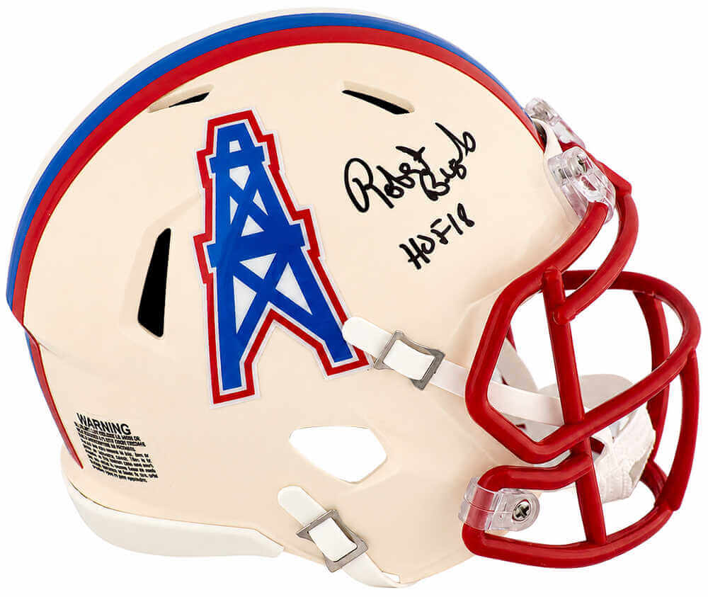 Robert Brazile Signed Tennessee Titans (Oilers Logo) RETRO Riddell Speed Mini Helmet w/HOF'18