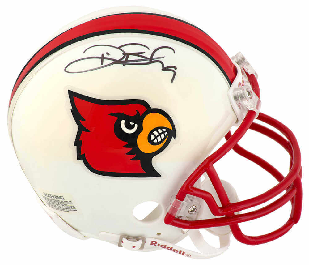 Deion Branch Signed Louisville Cardinals Riddell (VSR4) Mini Helmet