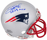 Deion Branch Signed New England Patriots Riddell (VSR4) Mini Helmet w/SB 39 MVP