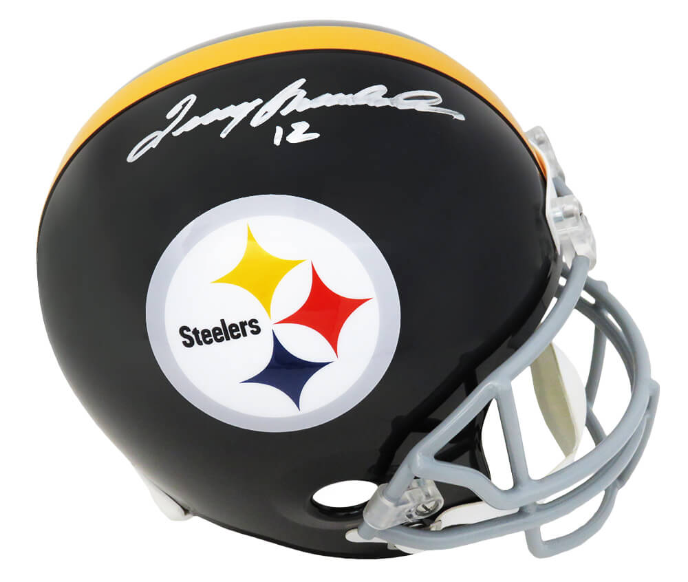 Terry Bradshaw Signed Pittsburgh Steelers Throwback Riddell Full Size Replica Helmet (Beckett)