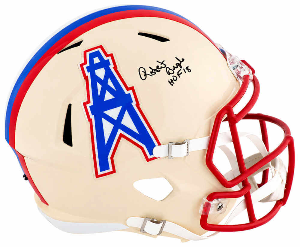 Robert Brazile Signed Tennessee Titans (Oilers Logo) RETRO Riddell Full Size Speed Replica Helmet w/HOF'18
