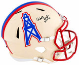 Robert Brazile Signed Tennessee Titans (Oilers Logo) RETRO Riddell Full Size Speed Replica Helmet w/HOF'18