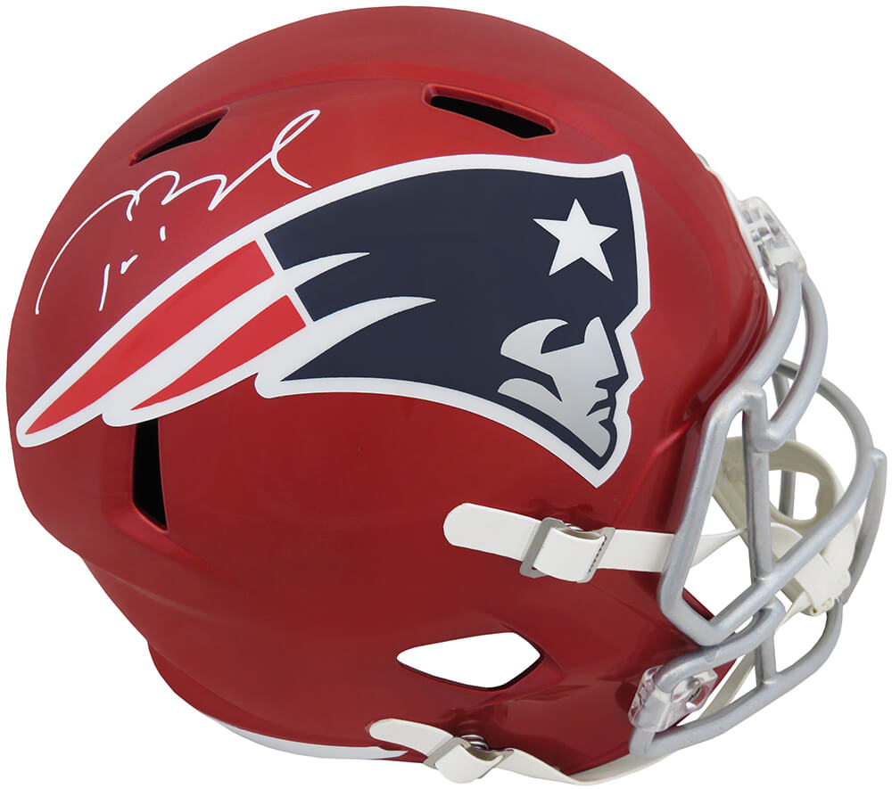 Tom Brady Signed New England Patriots FLASH Riddell Full Size Speed Replica Helmet (Fanatics)