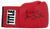 Lamon Brewster Signed Title Red Full Size Boxing Glove w/Relentless