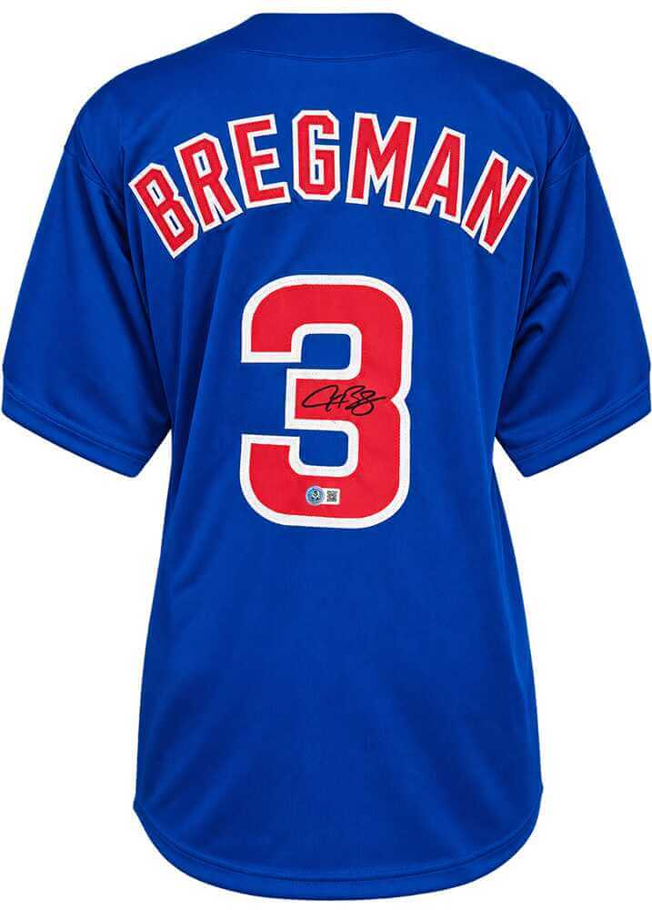 Alex Bregman Signed Blue Custom Baseball Jersey - (Beckett)