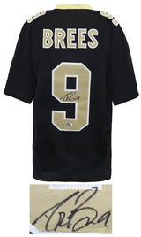 Drew Brees Signed Black Custom Football Jersey (Beckett)