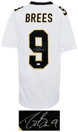 Drew Brees Signed White Custom Football Jersey (Beckett)